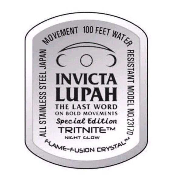 INVICTA Special Edition LUPAH 23170 Stainless Steel Rectangle Dial Watch Blue - Picture 3 of 15